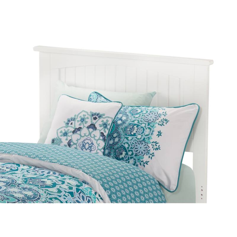 AFI Nantucket Twin XL Platform Bed with Charging Station in White