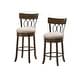 preview thumbnail 15 of 33, Furniture of America Wynn Wood and Fabric Swivel Bar Chair (Set of 2)