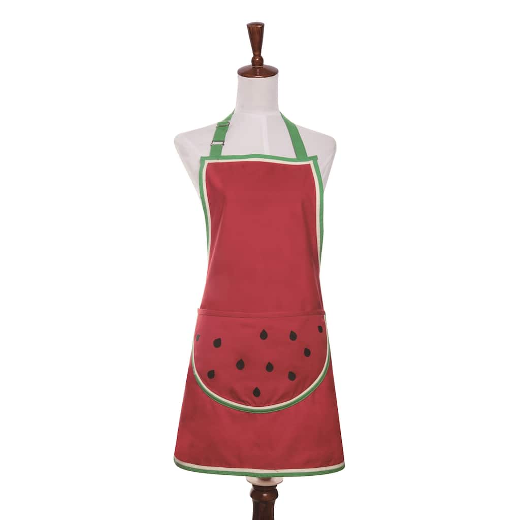 Transpac Cotton 31 in. Multicolor Spring Watermelon Apron