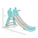 preview thumbnail 4 of 8, Qaba 2 in 1 Kids Slide w/ Basketball Hoop for 18 months to 4 Years, Blue & Gray - 55" x 34.25" x 29.5"