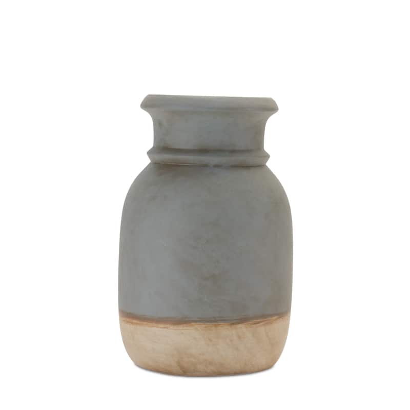 Dual-Tone Ceramic Candle Holder (Set of 2)