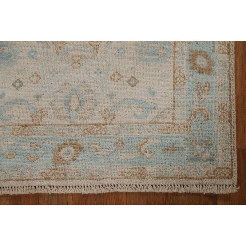Vegetable Dye Oushak Turkish Traditional Rug Handmade Wool Carpet - 3'1" x 3'11"