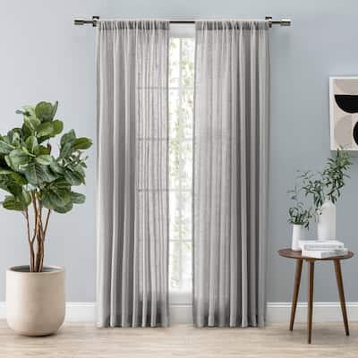 Shannon Premium Slubbed Linen Rod Pocket Curtain Panel