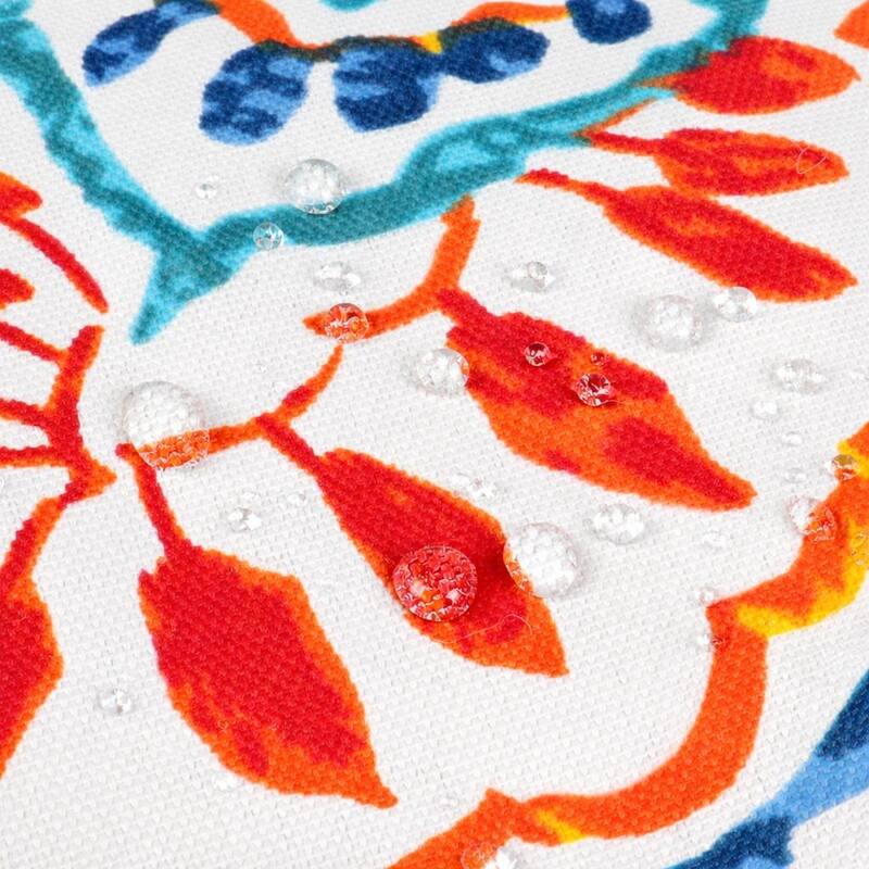 Anmytek Outdoor Throw Pillows Set of 2 Square Water Resistant Paisley Floral Pattern Patio Cushions Boho