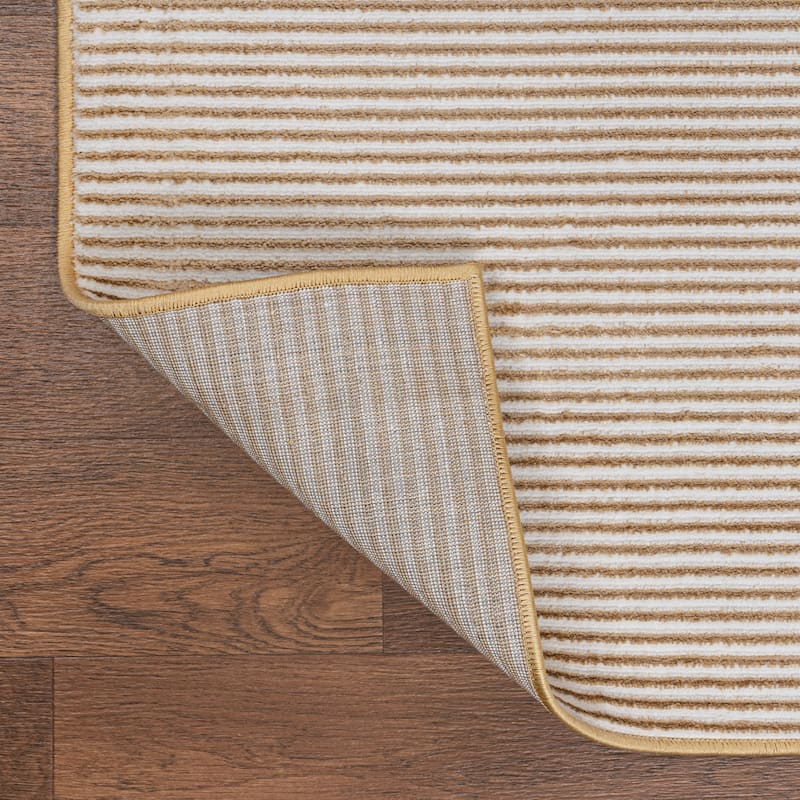 JONATHAN Y Athens Modern Minimalist Pinstripe High-Low Rug