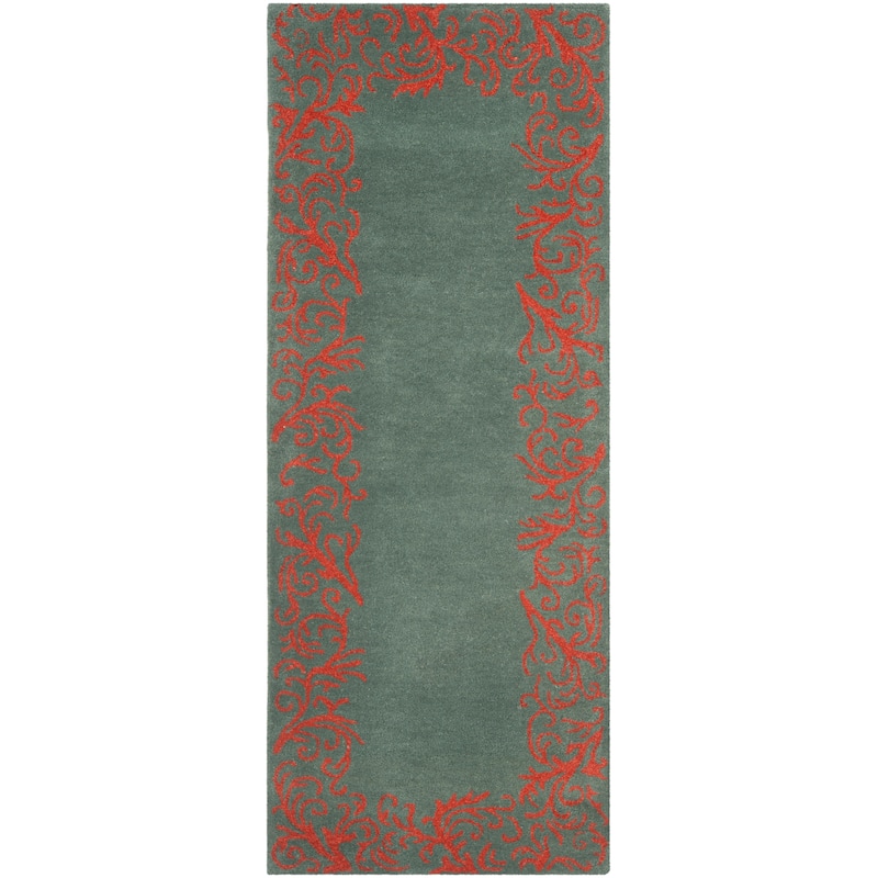SAFAVIEH Handmade Bella Asime Modern Floral Wool Rug