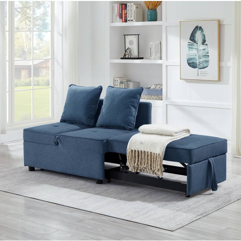 4 in 1 Convertible Recliner Couch Sleeper Sofa