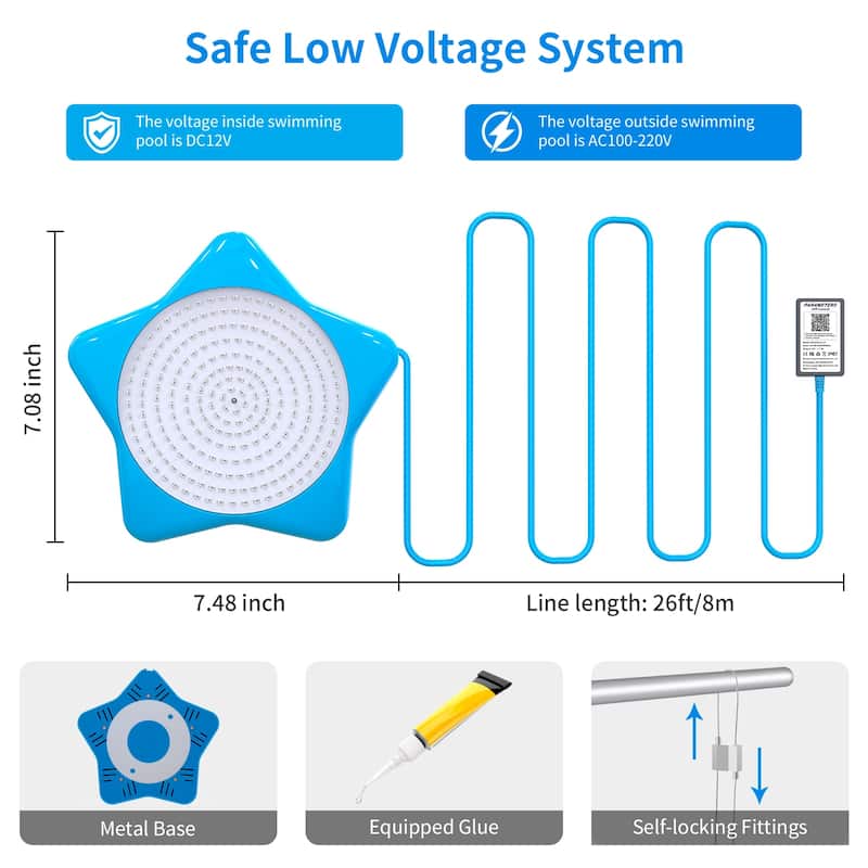 RGB Pool Lights Waterproof with App Control