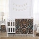 preview thumbnail 1 of 4, Sweet Jojo Designs Black Boho Wildflower Vintage Floral Girl 6p Crib Bedding + BreathableBaby Breathable Mesh Liner Pad Bohemian