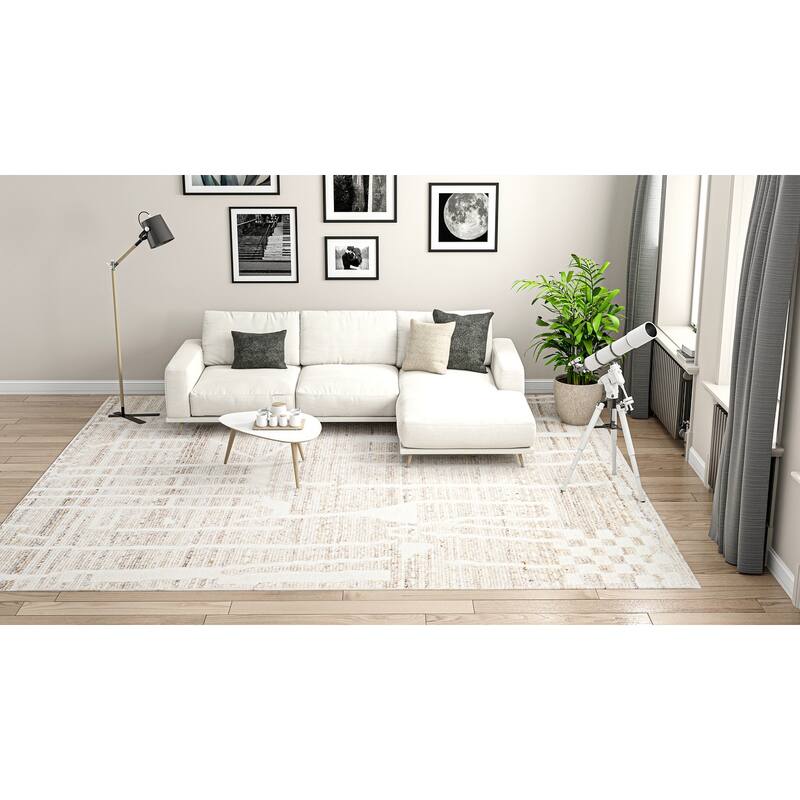 Bashian Jasiah Camel Transitional Area Rug