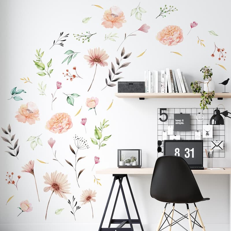 Walplus Wall Sticker Colorful Large Magnolia Flower Art Decal Home Decor