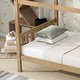 preview thumbnail 9 of 39, Twin Rubber Wood House Bed with Headboard and Footboard Natural