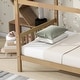 preview thumbnail 31 of 44, Twin Size Solid Wood House Frame Platform Bed, with Headboard and Footboard, with Underbed Storage Space, Minimalist Kids Bed