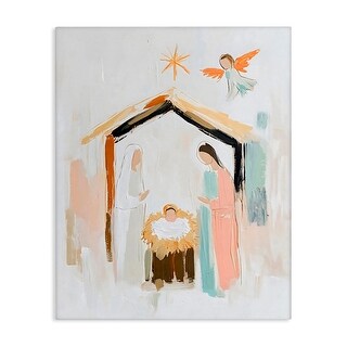 Stupell Holy Nativity Abstract Scene Canvas Wall Art Design By Creative ...
