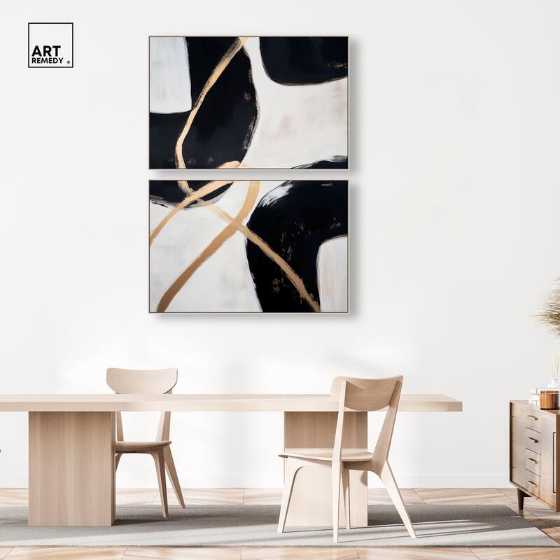 Rhythm of Contrast Canvas Set of 2 by Art Remedy