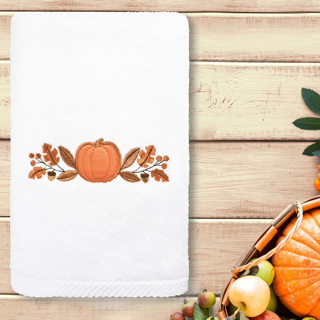 Authentic Hotel and Spa Harvest Bounty - Embroidered Luxury 100% Turkish Cotton Hand Towel