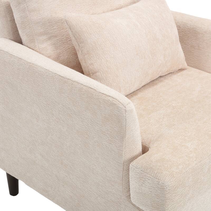 Modern Wood Frame Armchair for Living Room