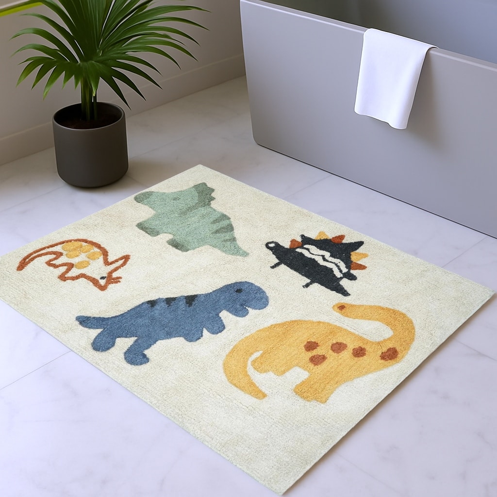 HomeRoots Juvenile/Youth Transitional Rectangle Area Rug - 48.00 in. x 32.00 in. x 0.30 in.