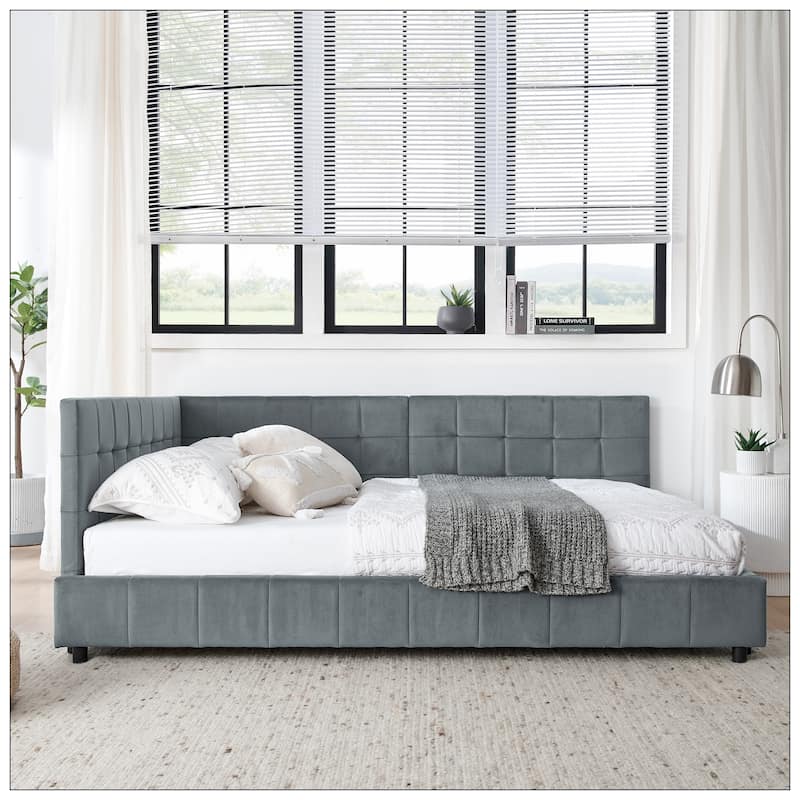 Full Size Upholstered Tufted Bed Frame