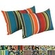 preview thumbnail 1 of 33, 19-inch by 11-inch Outdoor Throw Pillows (Set of 2, Multiple Patterns) - 19 x 11