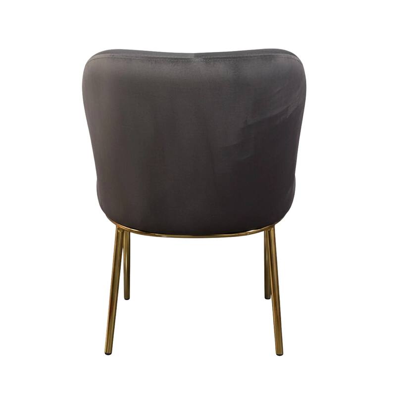 Lumen Modern Upholstered Kitchen Dining Chair with Gold Steel Legs Ergonomic Accent Chair
