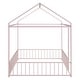 preview thumbnail 14 of 19, Full Size Metal Bed House Bed Frame with Fence for Kids
