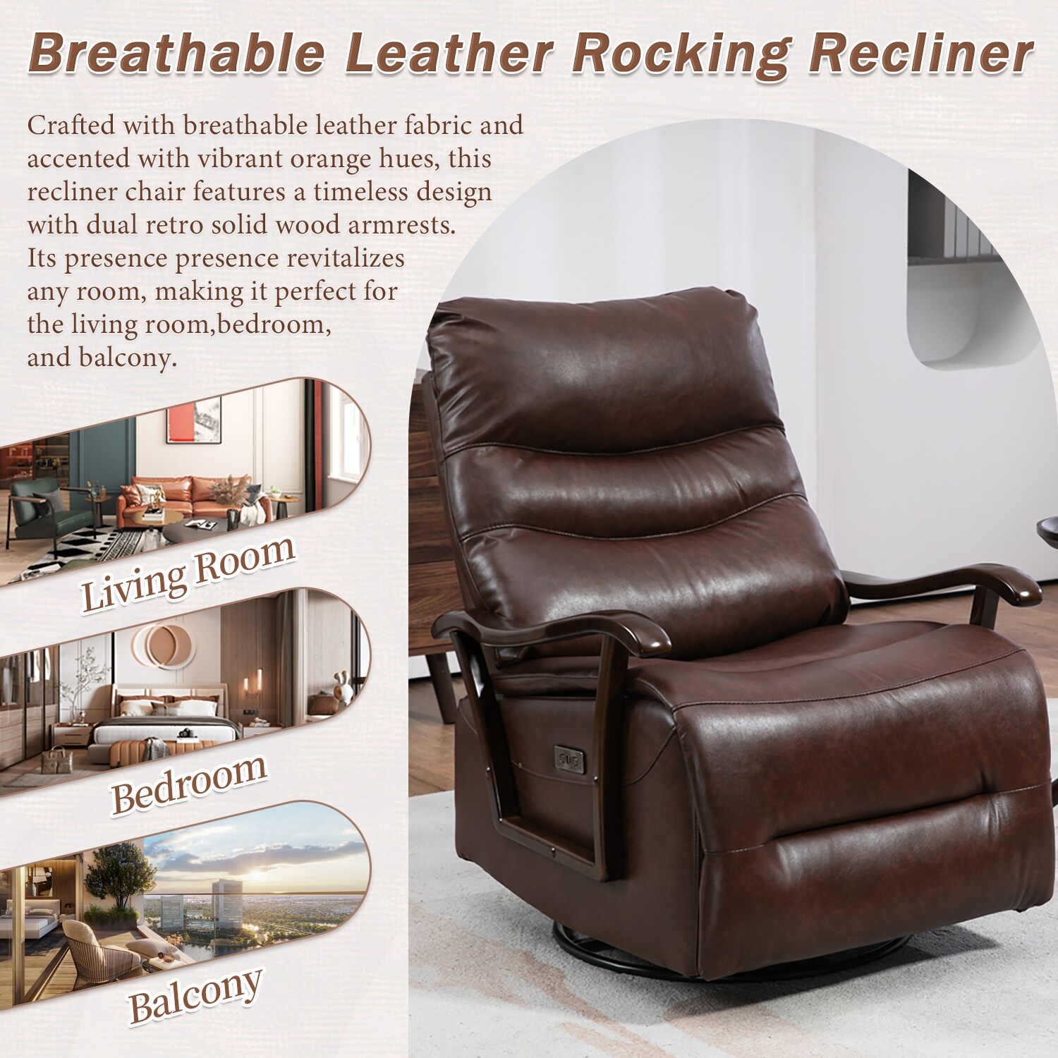 Reclining Sofa Barcalounger Leather Power Rocker Recliner Fabric