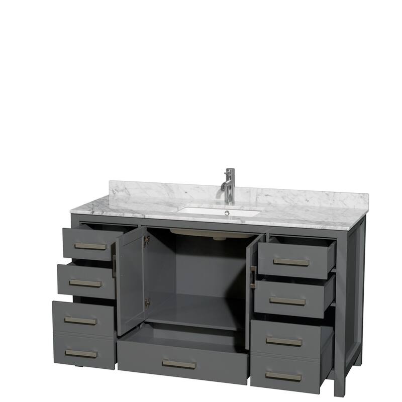 Wyndham Collection Sheffield Single Vanity Set