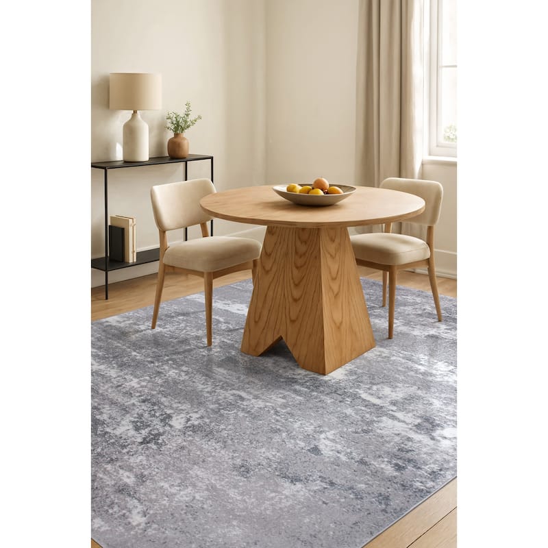 World Rug Gallery Distressed Abstract Watercolor Area Rug