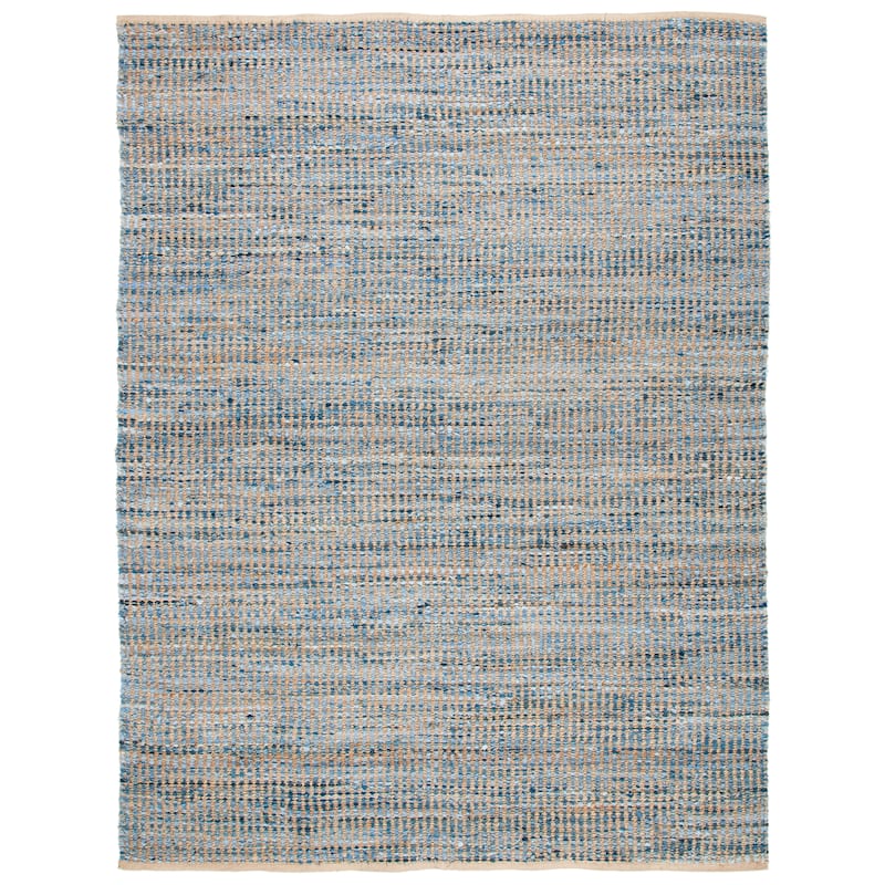 SAFAVIEH Handmade Cape Cod Kamuran Coastal Jute Rug - 11' x 15' - Natural/Blue