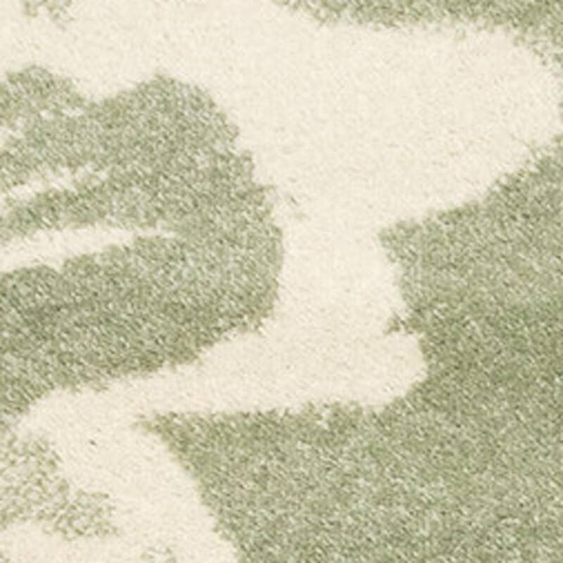 HomeRoots Botanical Leaves Modern Rectangle Area Rug - 5' X 8'