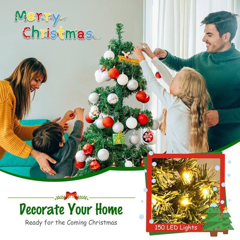 Gymax 4 ft Pre-Lit Spiral Topiary Christmas Tree Artificial Helical - See Details