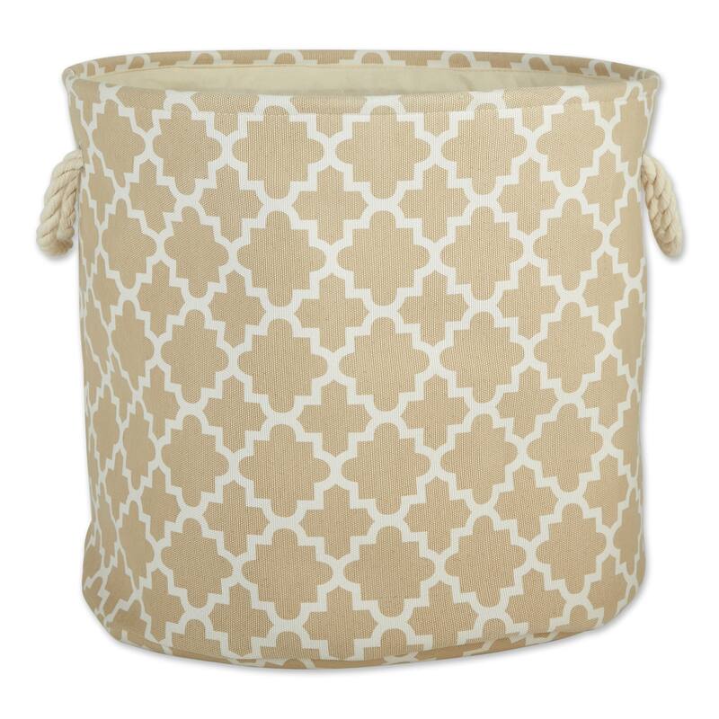 DII Round Lattice Decorative Storage Bin
