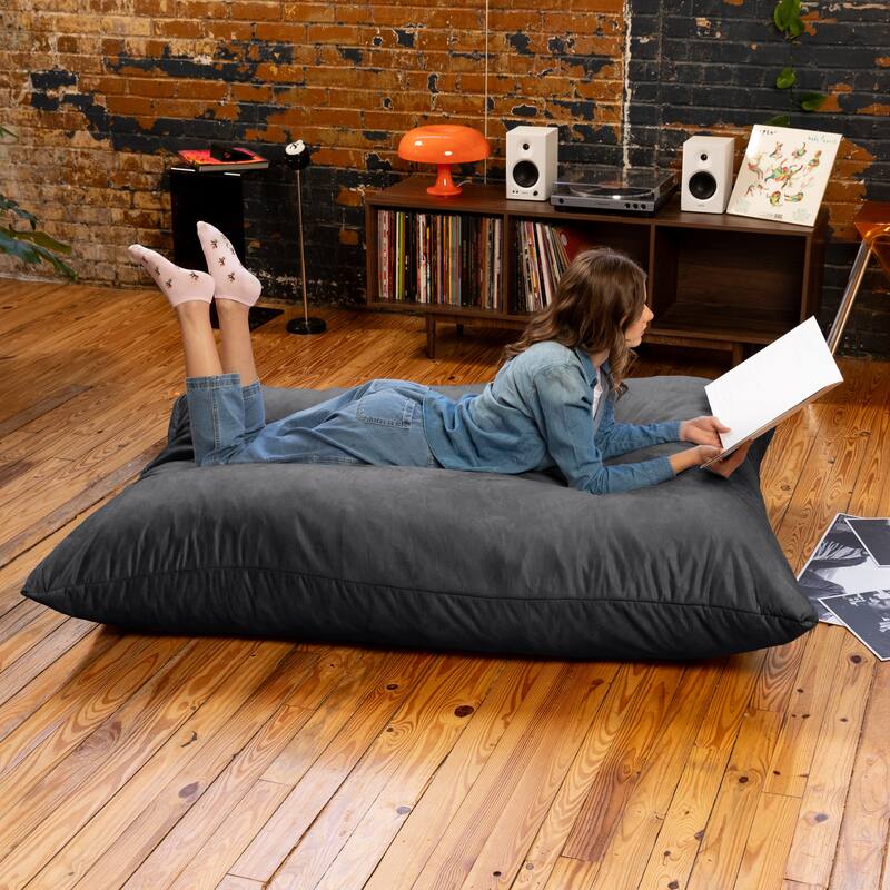Jaxx 5.5' Huge Bean Bag Floor Pillow and Lounger for Adults - Microsuede