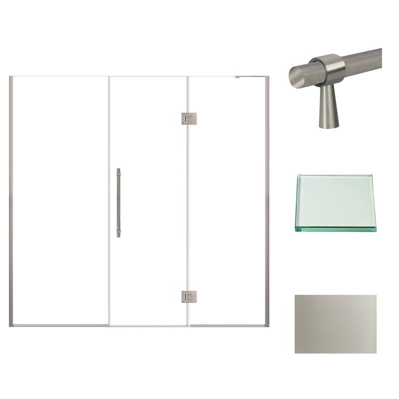 Transolid EHTF78247610C-BK Elizabeth 76" High x 78" Wide Hinged Semi