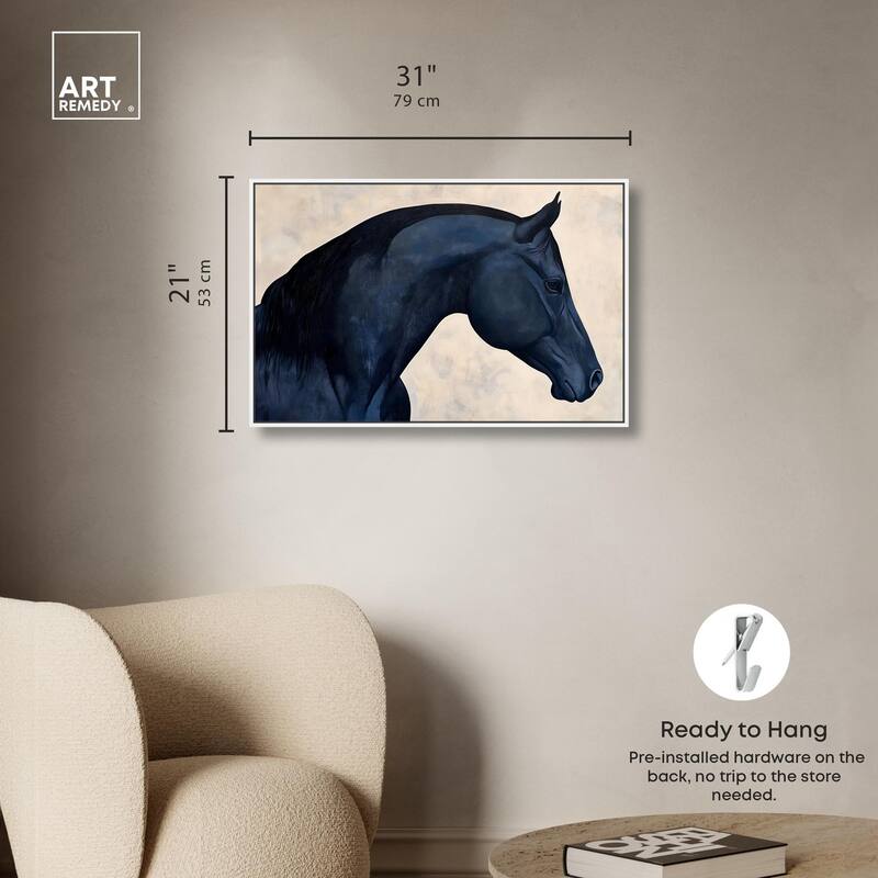 Blue Horse II Canvas by Art Remedy