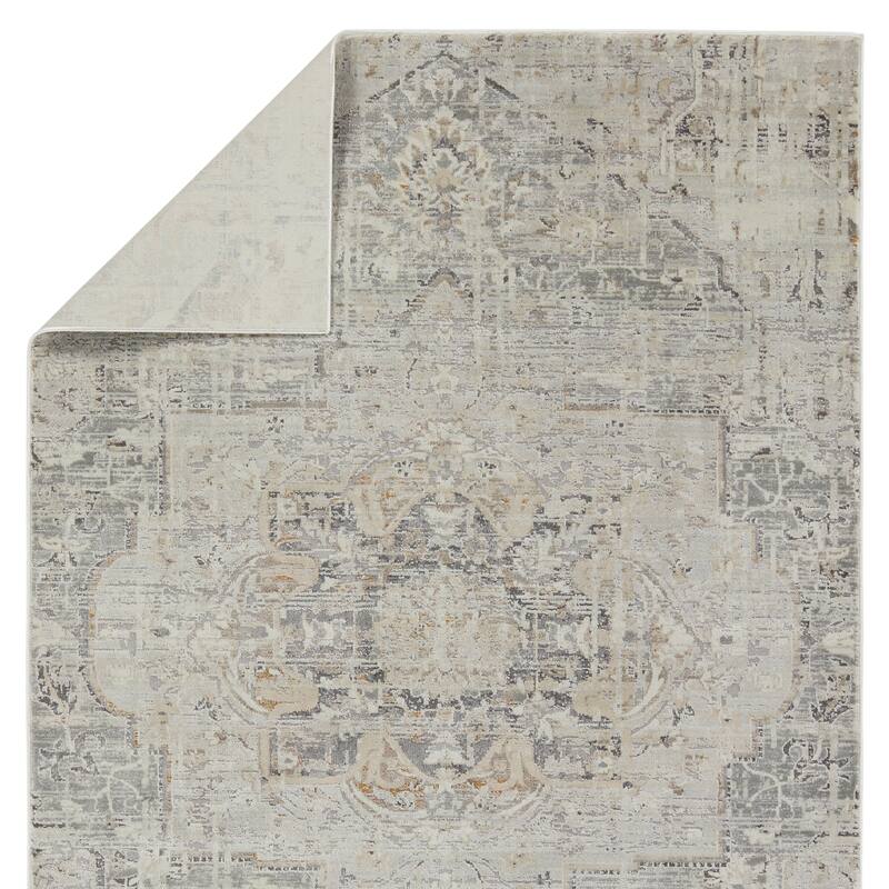 Ramona Medallion Gray/ Tan Area Rug
