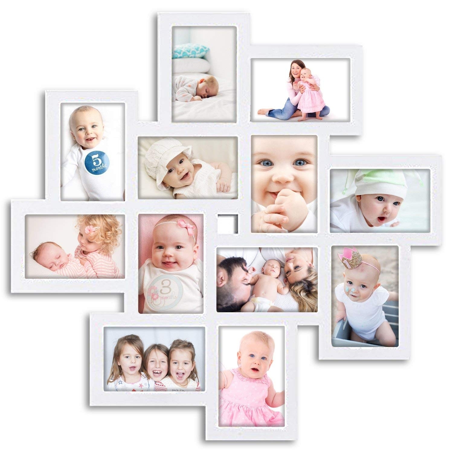 Shop Hello Laura 12 Opening Decorative Wall Hanging Collage Puzzle Picture Photo Frame Overstock 23589488
