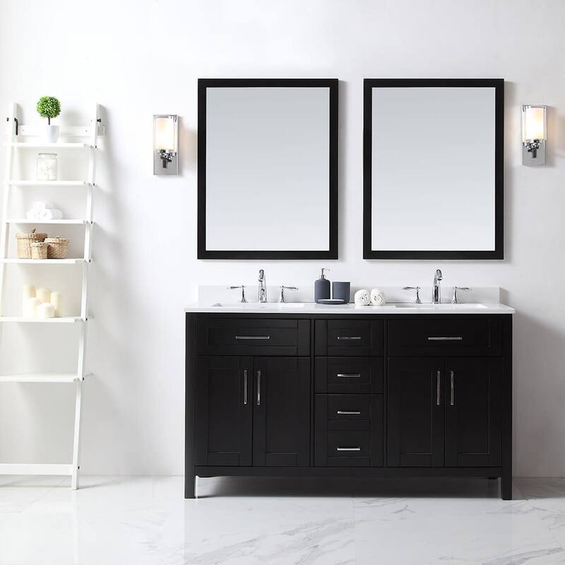 Ove Decors 15VKC-TAHB60 Tahoe 60" Free Standing Double Basin Vanity - Espresso - Espresso Finish