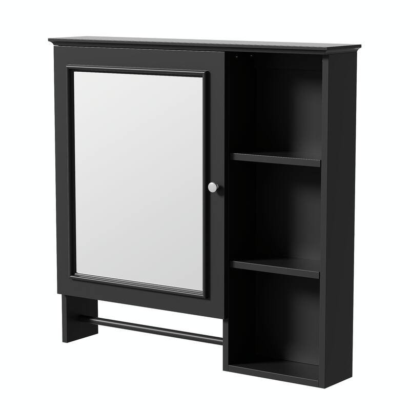 Wall-Mounted Bathroom Storage Cabinet with Large Mirror Door
