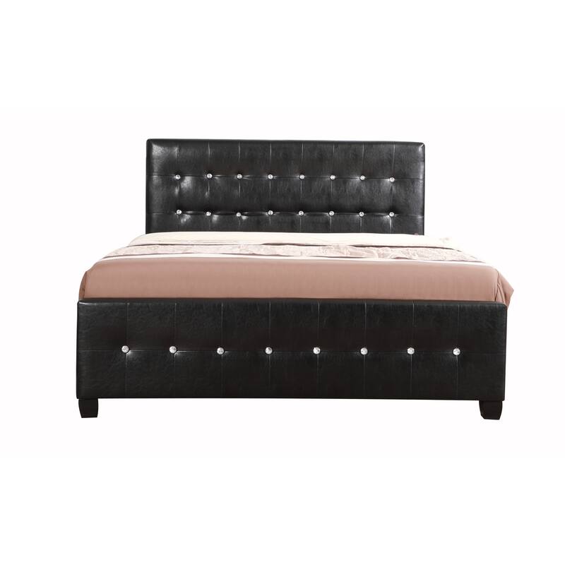 Full Size PU Platform Bed with Durable Frame and Versatile Design