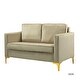 preview thumbnail 2 of 71, Clos 51'' Modern Upholstered Sofa with Golden Legs by HULALA HOME