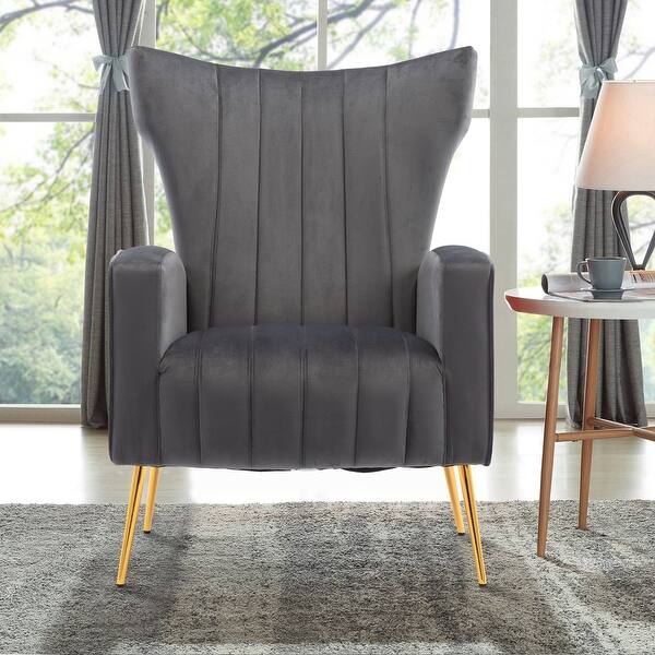Modern Velvet Accent Living Room Arm Chair Overstock 31669988