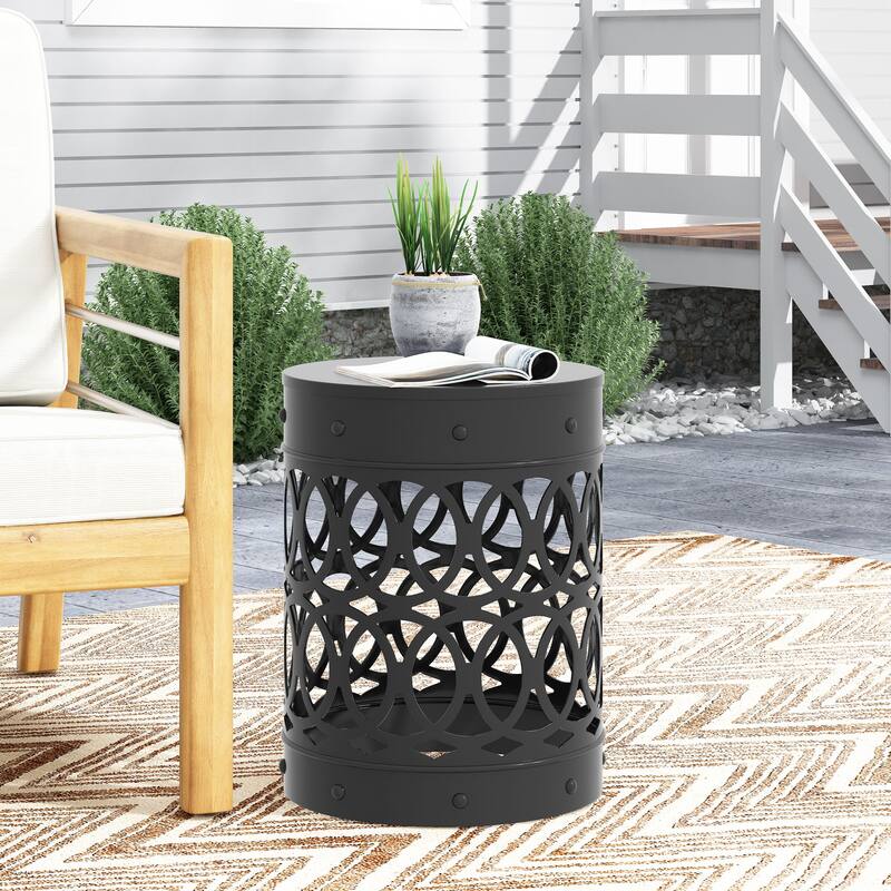 Outdoor Metal end table -Large