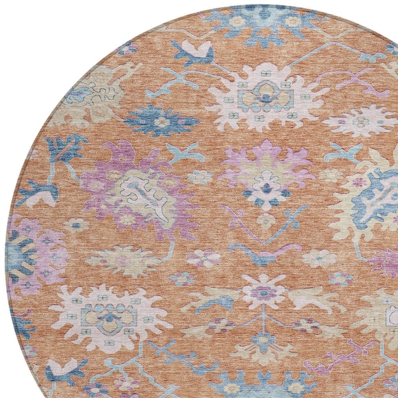 HomeRoots Floral Transitional Rectangle Outdoor Rug