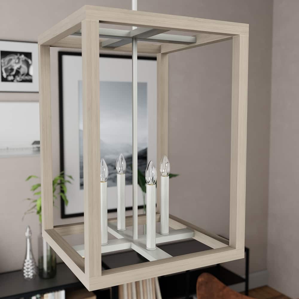 Hunter Squire Manor 15" 4-Light Pendant - Island, Dining Room, Entry - Modern Farmhouse, Transitional, Candle, Caged