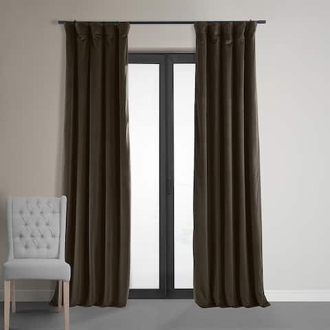 Exclusive Fabrics Signature Java Blackout Velvet Curtain (1 Panel)