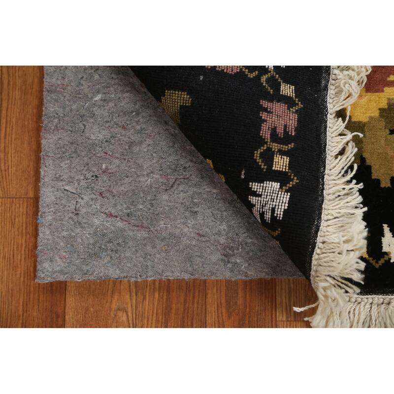 Wool/ Silk Vegetable Dye Aubusson Oriental Area Rug Handmade Carpet - 5'11" x 8'1"