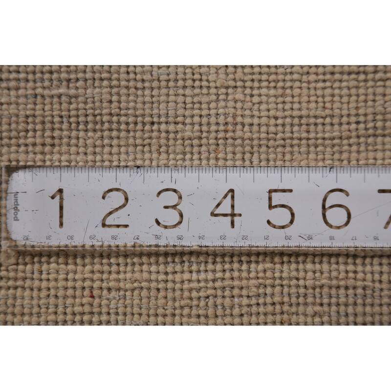 Hand Knotted Oriental 100% Wool Carpet Modern Solid Beige & Ivories Gabbeh Runner Rug - 8' 2'' X 2' 7''