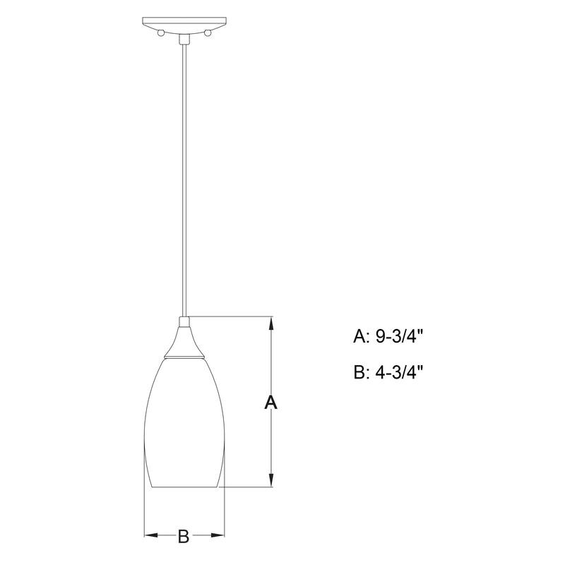 Bellevue VXP23351 Mirage 5" Wide Mini Pendant with Azure Glass Shade